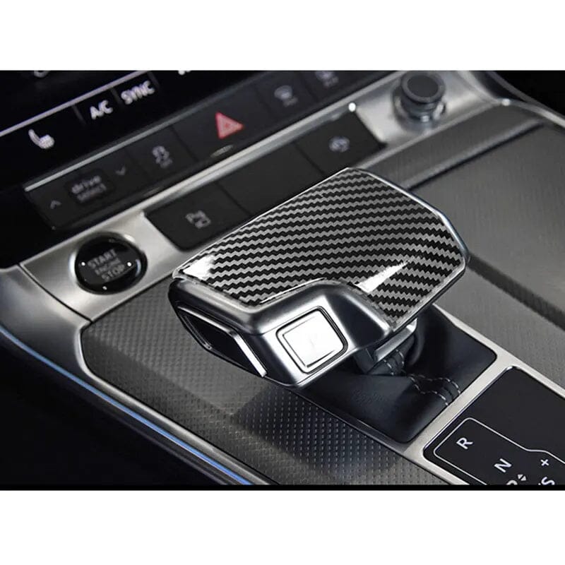 Carbon Getriebe-Schaltknopf Abdeckung für Audi A4 B8/B9, A5, A6 C7/C8, A7, Q3, Q5, Q7 - Premium Getriebehalserschutz Autozubehör - RSHOP